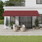 vidaXL - Luifel - handmatig - uittrekbaar - 600x350 - cm - bordeauxrood