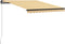 vidaXL - Luifel - handmatig - uittrekbaar - met - LED - 300x250 - cm - geel - en - wit