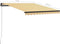 vidaXL - Luifel - handmatig - uittrekbaar - met - LED - 300x250 - cm - geel - en - wit