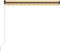 vidaXL - Luifel - handmatig - uittrekbaar - met - LED - 300x250 - cm - geel - en - wit