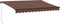 vidaXL - Luifel - handmatig - uittrekbaar - met - LED - 350x250 - cm - bruin