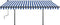 vidaXL - Luifel - handmatig - uittrekbaar - met - LED - 4,5x3,5 - m - blauw - en - wit