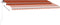 vidaXL - Luifel - handmatig - uittrekbaar - met - LED - 450x300 - cm - oranje - en - bruin