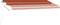 vidaXL - Luifel - handmatig - uittrekbaar - met - LED - 450x300 - cm - oranje - en - bruin