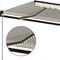 vidaXL - Luifel - handmatig - uittrekbaar - met - LED - 450x350 - cm - crèmekleurig