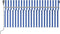 vidaXL - Luifel - met - rolgordijn, - LED - en - windsensor - 3,5x2,5 - m - blauw - en - wit