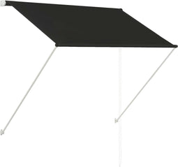 vidaXL - Luifel - uittrekbaar - 150x150 - cm - antraciet