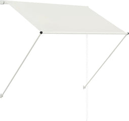 vidaXL - Luifel - uittrekbaar - 150x150 - cm - crème