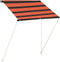 vidaXL - Luifel - uittrekbaar - 150x150 - cm - oranje - en - bruin