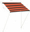 vidaXL - Luifel - uittrekbaar - 150x150 - cm - oranje - en - bruin