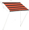 vidaXL - Luifel - uittrekbaar - 150x150 - cm - oranje - en - bruin