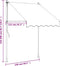 vidaXL - Luifel - uittrekbaar - 150x150 - cm - stof - en - staal - crèmekleurig