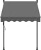 vidaXL - Luifel - uittrekbaar - 150x150 - cm - stof - en - staal - antracietkleurig