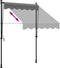 vidaXL - Luifel - uittrekbaar - 150x150 - cm - stof - en - staal - antracietkleurig