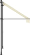 vidaXL - Luifel - uittrekbaar - 150x150 - cm - stof - en - staal - crèmekleurig