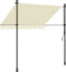 vidaXL - Luifel - uittrekbaar - 200x150 - cm - stof - en - staal - crèmekleurig