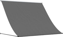 vidaXL - Luifel - uittrekbaar - 200x150 - cm - stof - en - staal - antracietkleurig