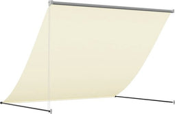 vidaXL - Luifel - uittrekbaar - 200x150 - cm - stof - en - staal - crèmekleurig