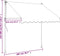 vidaXL - Luifel - uittrekbaar - 200x150 - cm - stof - en - staal - crèmekleurig