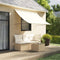 vidaXL - Luifel - uittrekbaar - 200x150 - cm - stof - en - staal - crèmekleurig
