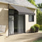 vidaXL - Luifel - uittrekbaar - 200x150 - cm - stof - en - staal - antracietkleurig