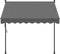 vidaXL - Luifel - uittrekbaar - 200x150 - cm - stof - en - staal - antracietkleurig