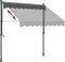 vidaXL - Luifel - uittrekbaar - 200x150 - cm - stof - en - staal - antracietkleurig