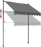 vidaXL - Luifel - uittrekbaar - 200x150 - cm - stof - en - staal - antracietkleurig