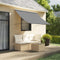 vidaXL - Luifel - uittrekbaar - 200x150 - cm - stof - en - staal - antracietkleurig