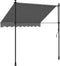vidaXL - Luifel - uittrekbaar - 200x150 - cm - stof - en - staal - antracietkleurig