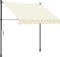 vidaXL - Luifel - uittrekbaar - 200x150 - cm - stof - en - staal - crèmekleurig