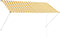 vidaXL - Luifel - uittrekbaar - 250x150 - cm - geel - en - wit