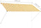 vidaXL - Luifel - uittrekbaar - 250x150 - cm - geel - en - wit