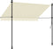 vidaXL - Luifel - uittrekbaar - 250x150 - cm - stof - en - staal - crèmekleurig