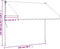 vidaXL - Luifel - uittrekbaar - 250x150 - cm - stof - en - staal - crèmekleurig