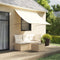 vidaXL - Luifel - uittrekbaar - 250x150 - cm - stof - en - staal - crèmekleurig