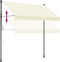 vidaXL - Luifel - uittrekbaar - 250x150 - cm - stof - en - staal - crèmekleurig