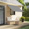 vidaXL - Luifel - uittrekbaar - 250x150 - cm - stof - en - staal - antracietkleurig