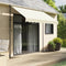 vidaXL - Luifel - uittrekbaar - 250x150 - cm - stof - en - staal - crèmekleurig