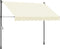 vidaXL - Luifel - uittrekbaar - 250x150 - cm - stof - en - staal - crèmekleurig