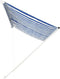 vidaXL - Luifel - uittrekbaar - 300x150 - cm - blauw - en - wit