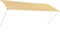 vidaXL - Luifel - uittrekbaar - 300x150 - cm - geel - en - wit