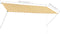 vidaXL - Luifel - uittrekbaar - 300x150 - cm - geel - en - wit