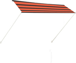 vidaXL - Luifel - uittrekbaar - 300x150 - cm - oranje - en - bruin