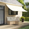 vidaXL - Luifel - uittrekbaar - 300x150 - cm - stof - en - staal - crèmekleurig