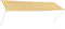 vidaXL - Luifel - uittrekbaar - 350x150 - cm - geel - en - wit