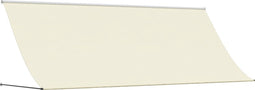 vidaXL - Luifel - uittrekbaar - 400x150 - cm - stof - en - staal - crèmekleurig