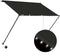 vidaXL - Luifel - uittrekbaar - met - LED - 150x150 - cm - antraciet