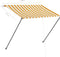 vidaXL - Luifel - uittrekbaar - met - LED - 150x150 - cm - geel - en - wit