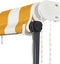 vidaXL - Luifel - uittrekbaar - met - LED - 250x150 - cm - geel - en - wit